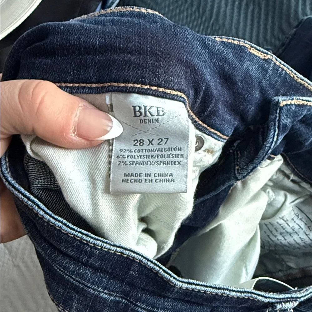 Dark Blue Women's High-Rise Skinny Jeans- BKE PARKER - Picture 3 of 9